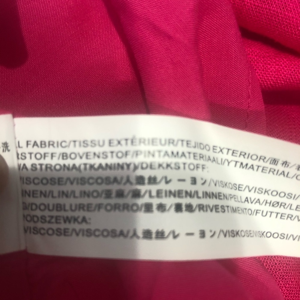 ✅ NWT J.O.A. Women's LINEN Fit‎ and Flare Sleeveless HOT PINK Dress SIZE X-SMALL - Picture 5 of 6
